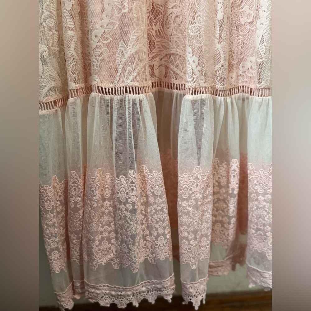 Torrid Peach Lace Maxi Dress - Picture 14 of 17